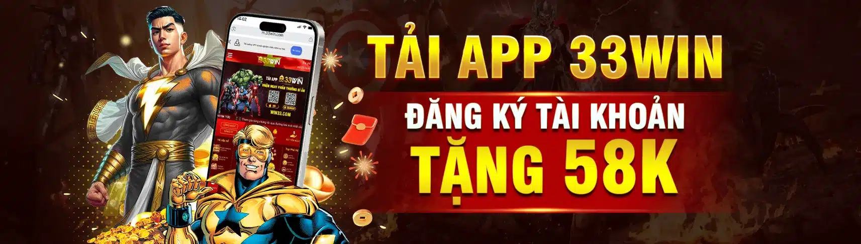 33win tặng thưởng 58k